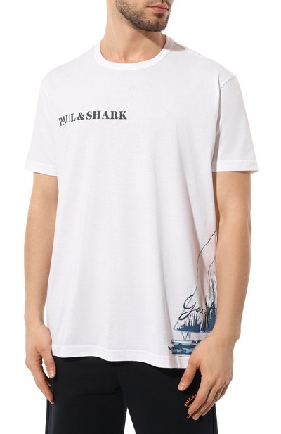 Хлопковая футболка PAUL&SHARK, арт. 23411027, фото 3