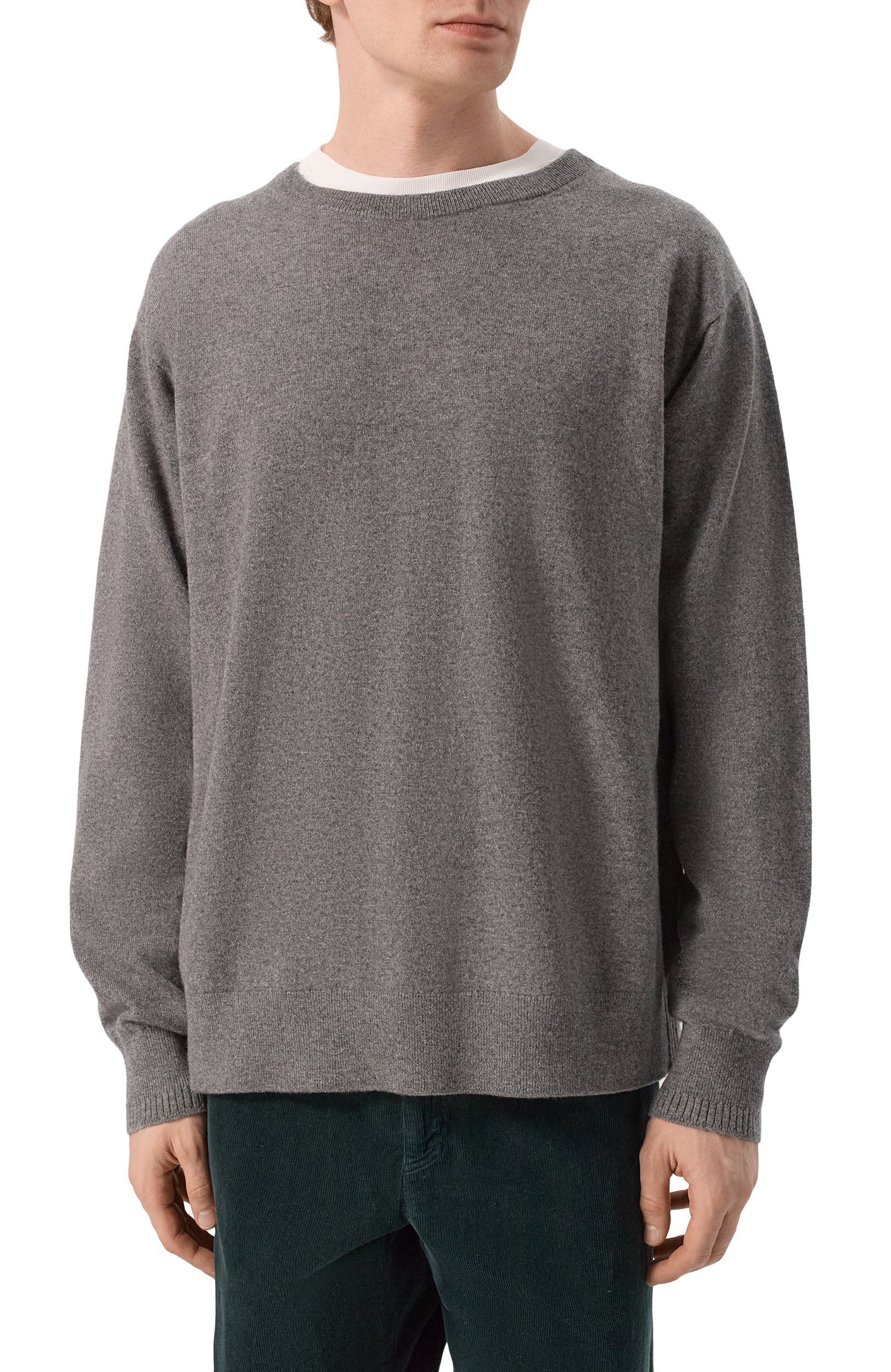 Кашемировый джемпер DRIES VAN NOTEN серого цвета по цене 116000 руб., арт. 021212/4705, фото 3 Кашемировый джемпер DRIES VAN NOTEN, арт. 021212/4705, фото 3