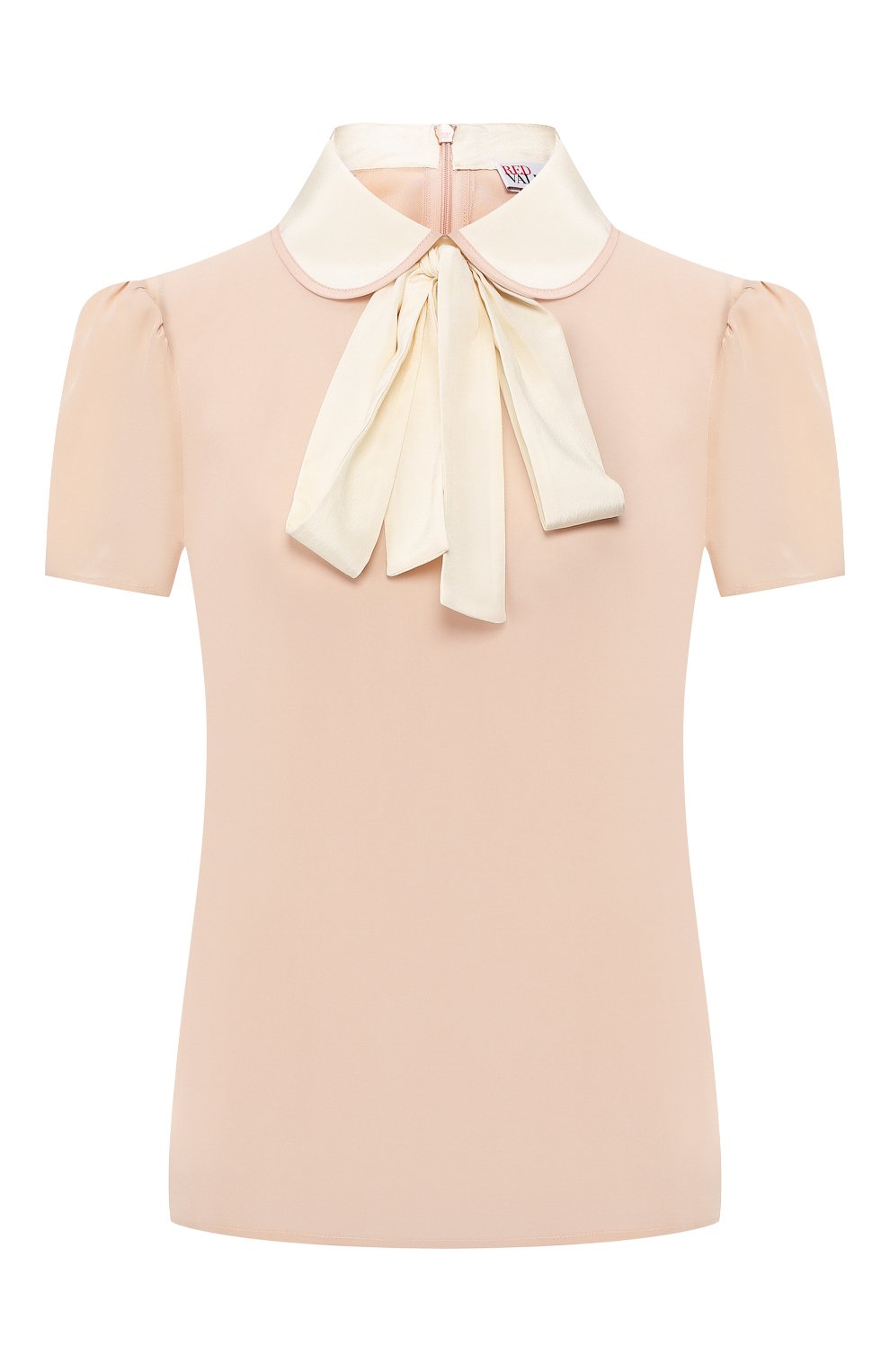 Шелковый топ REDVALENTINO розового цвета по цене 39950 руб., арт. TR3AAB10/48P, фото 1 Шелковый топ REDVALENTINO, арт. TR3AAB10/48P, фото 1