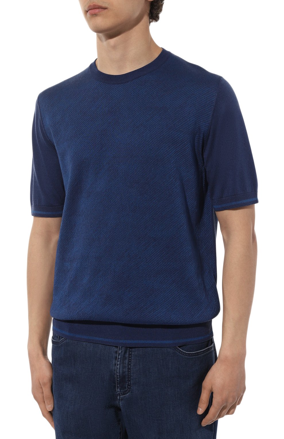 Джемпер из шелка и хлопка ZILLI, арт. MBZ-RN120-JACQ1/MC01, фото 3