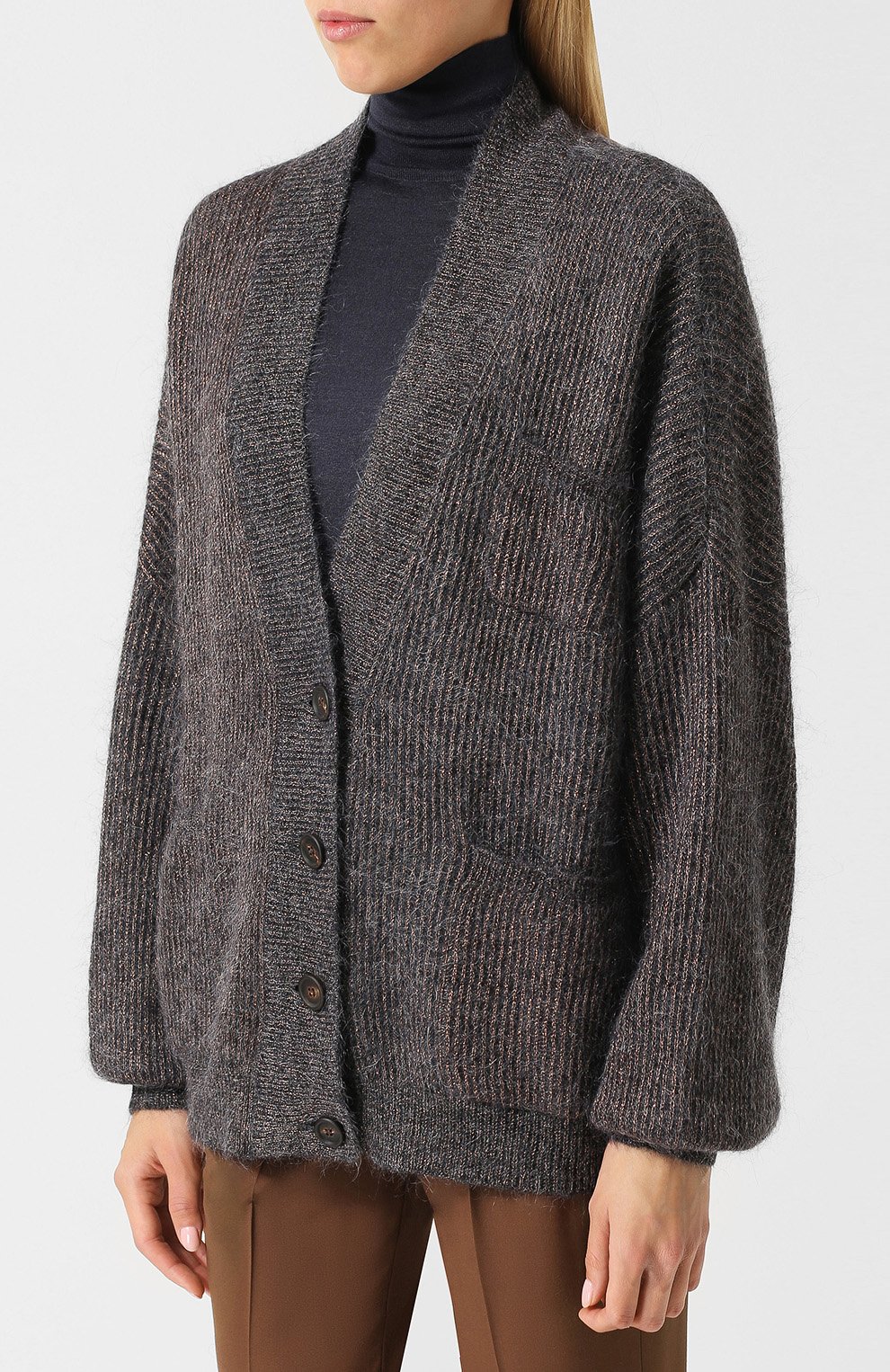 Вязаный кардиган на пуговицах BRUNELLO CUCINELLI, арт. M7V771506, фото 3