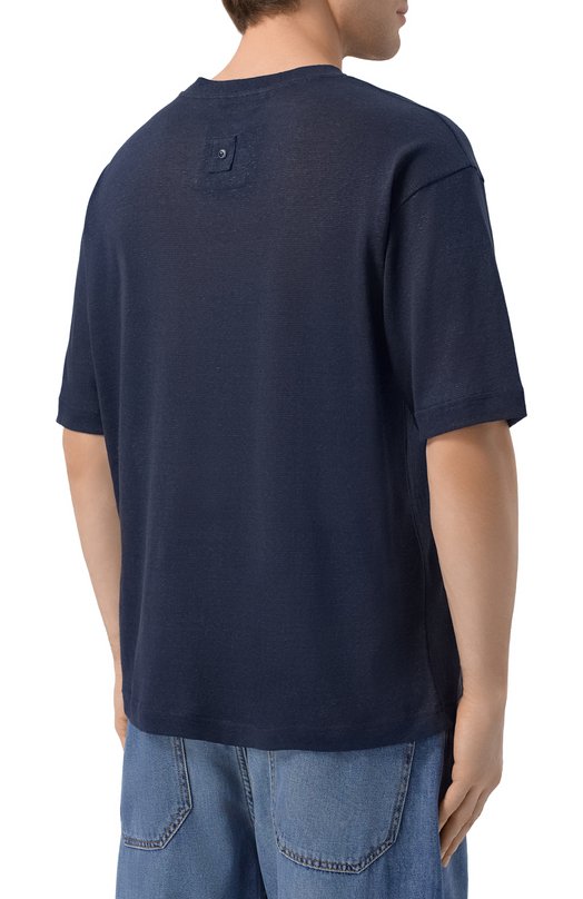 Футболка изо льна и хлопка White Sand 26SU40/657 Синий  26SU40/657 Фото 4