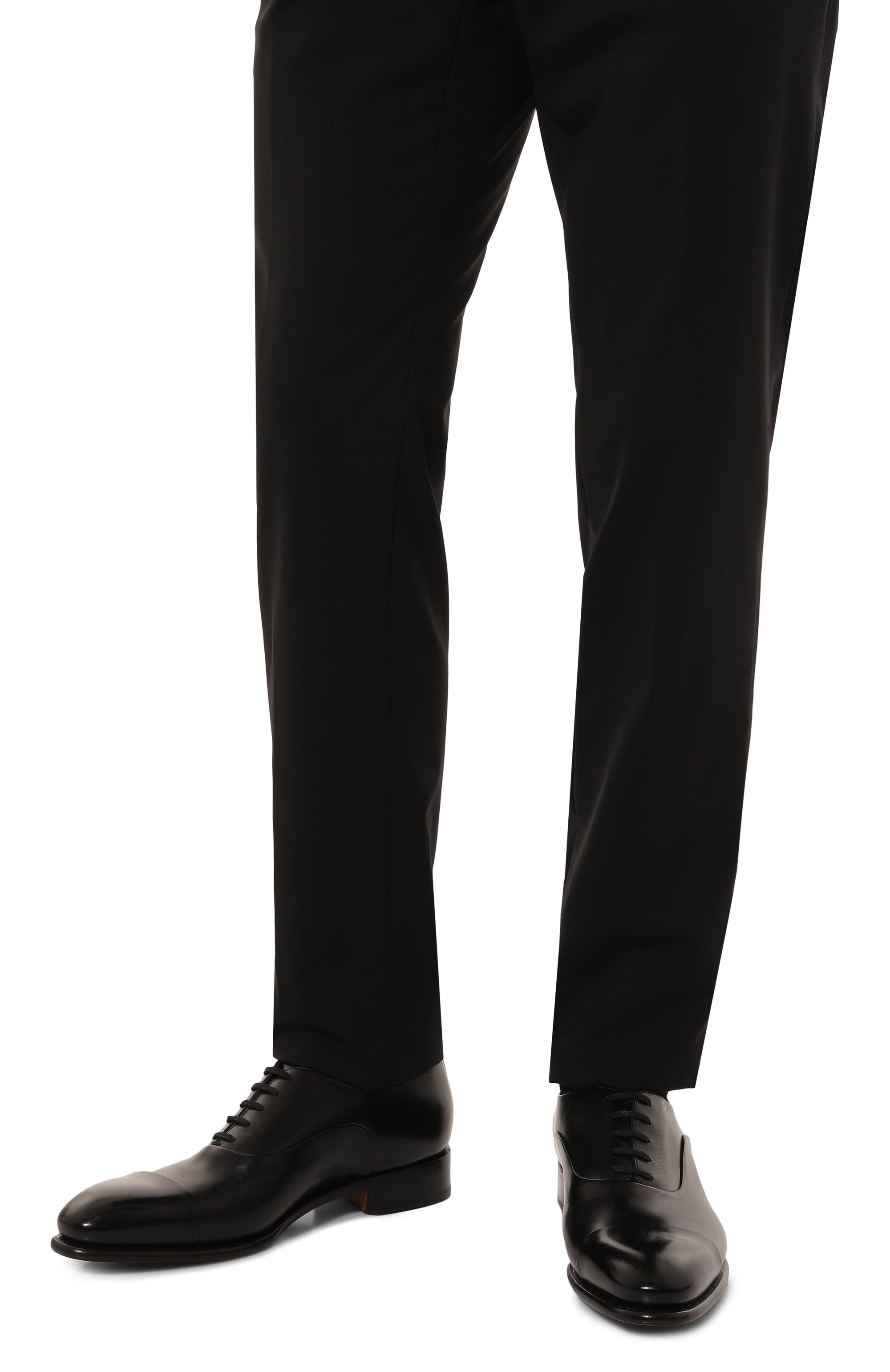 Кожаные оксфорды carter SANTONI черного цвета по цене 108000 руб., арт. MCCR12621MC1HVVDN01, фото 3 Кожаные оксфорды carter SANTONI, арт. MCCR12621MC1HVVDN01, фото 3