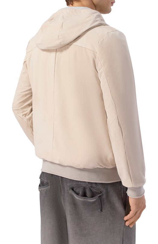 Кожаный бомбер Giorgio Brato GU26S14096NAPSTM Бежевый  GU26S14096NAPSTM Фото 4