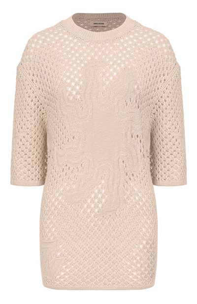 Женская пуловер изо льна и хлопка ZADIG AND VOLTAIRE, арт. KWSW02924