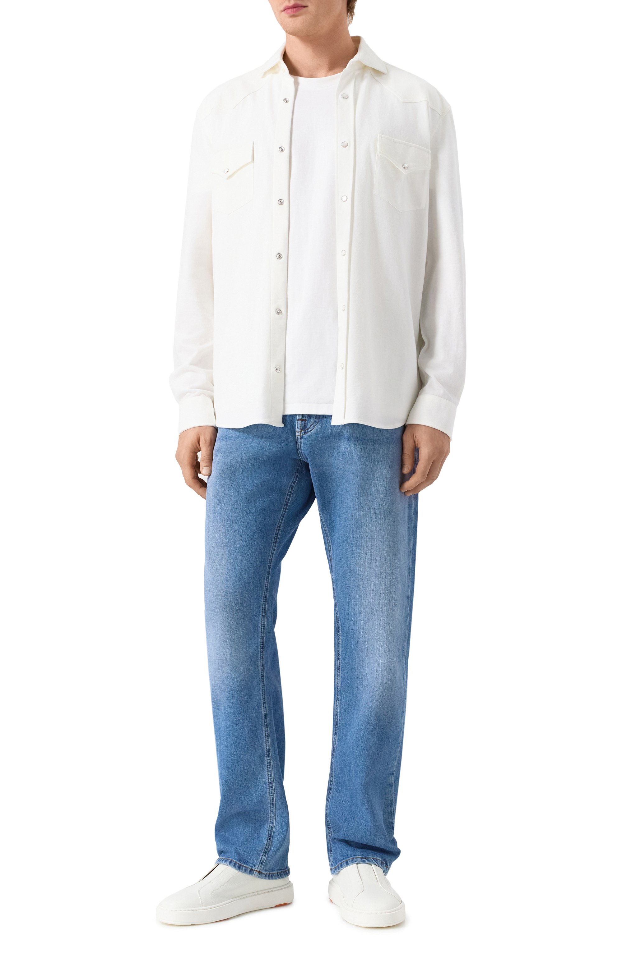 Кожаные кеды cleanic SANTONI, арт. MBCG21995BARTLLD, фото 2