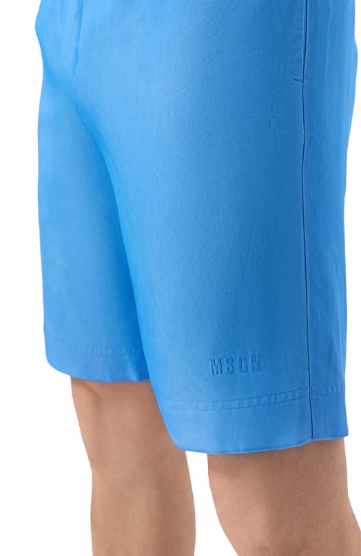 Шорты из лиоцелла MSGM 4040MB05X/267009 Голубой  4040MB05X/267009 Фото 5
