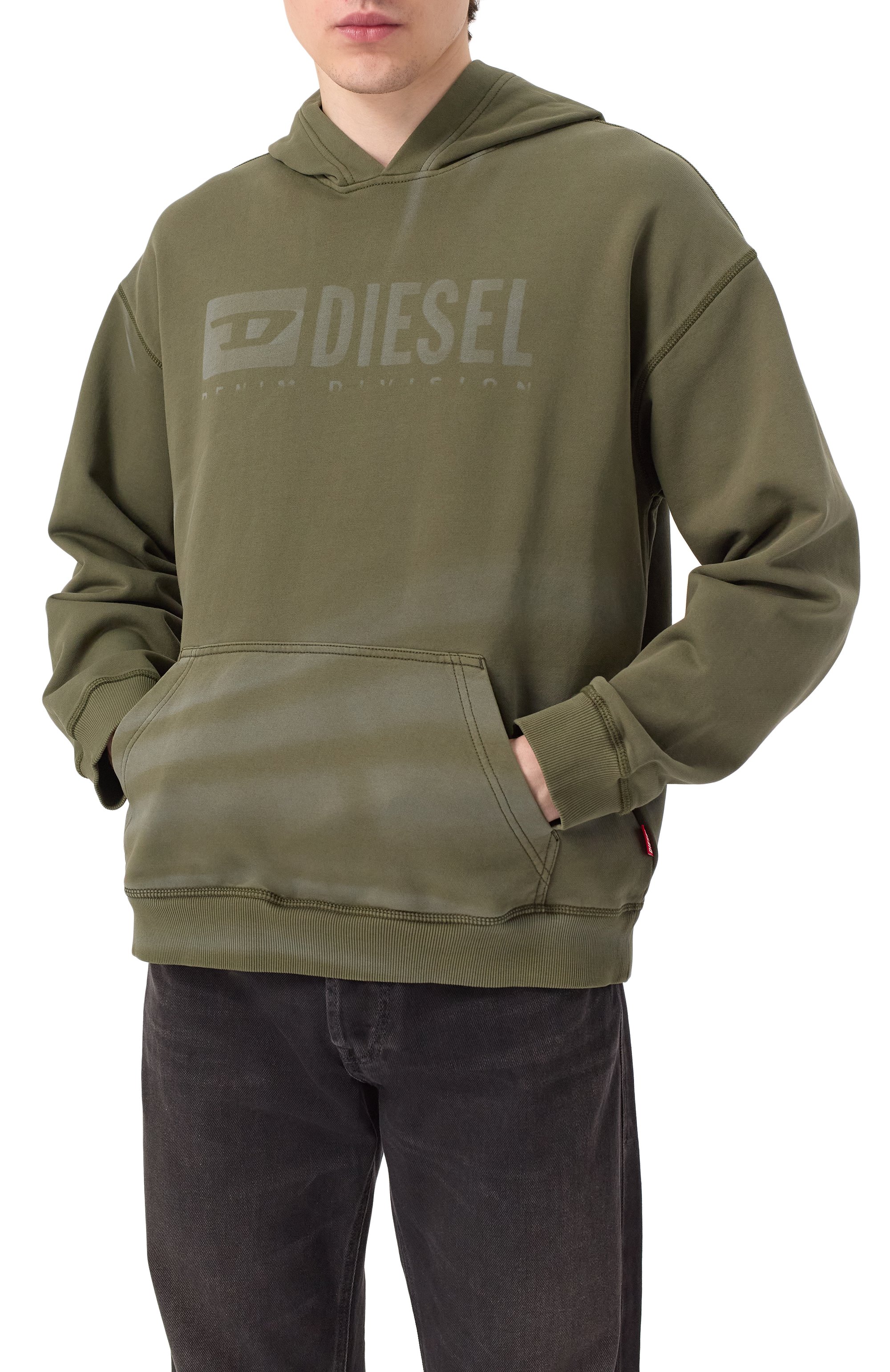Хлопковое худи DIESEL, арт. A16429/0LJBT, фото 3