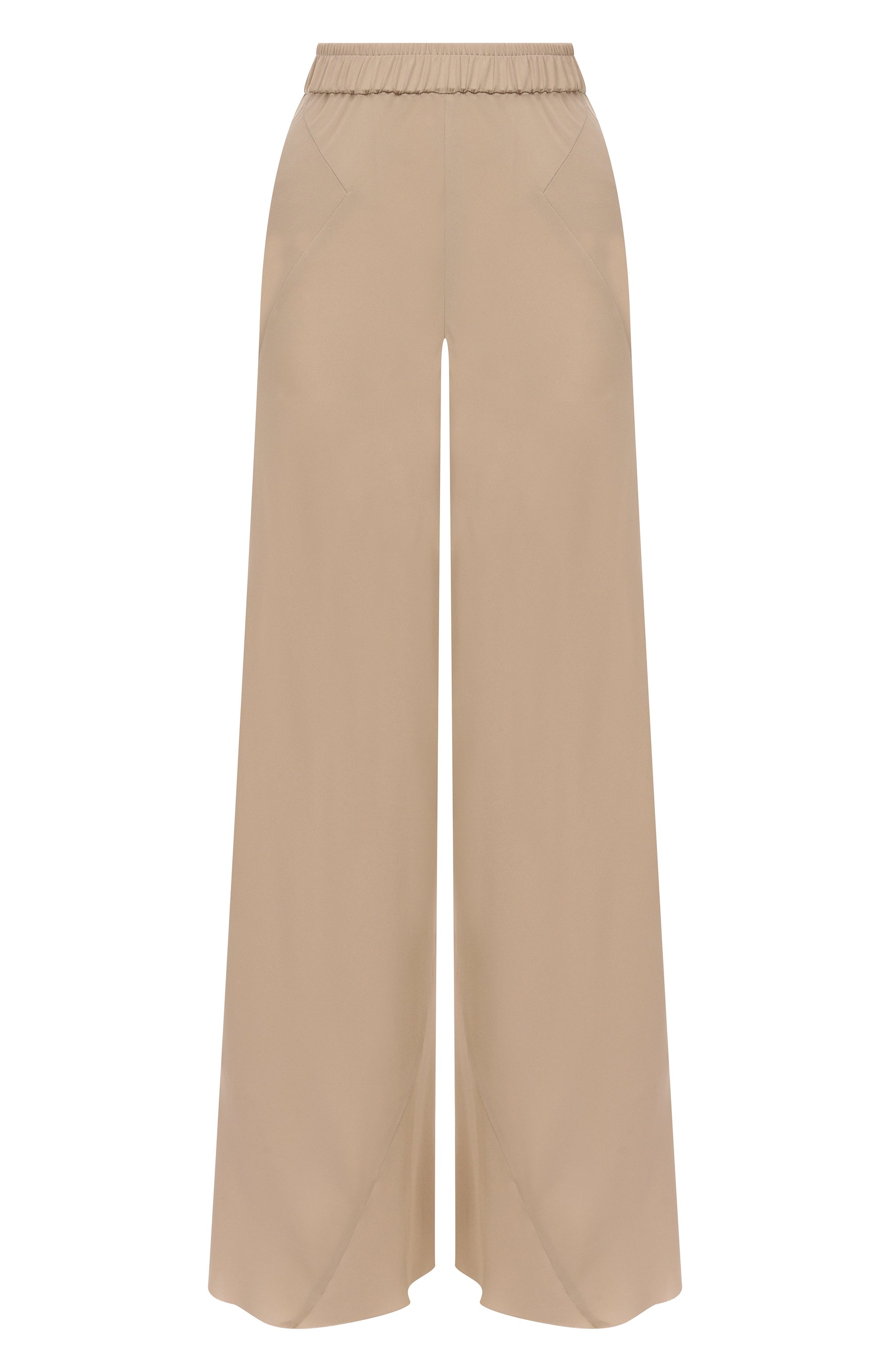 Шелковые брюки GIORGIO ARMANI бежевого цвета по цене 206500 руб., арт. GW000859/TE10814, фото 1 Шелковые брюки GIORGIO ARMANI, арт. GW000859/TE10814, фото 1