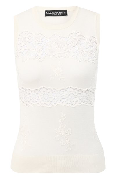 Женский топ из смеси шелка и хлопка DOLCE & GABBANA, арт. FX360T/JASFF