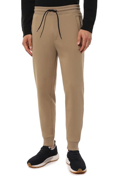 Хлопковые джоггеры HUGO бежевого цвета по цене 11640 руб., арт. 50495722, фото 3 Хлопковые джоггеры HUGO, арт. 50495722, фото 3