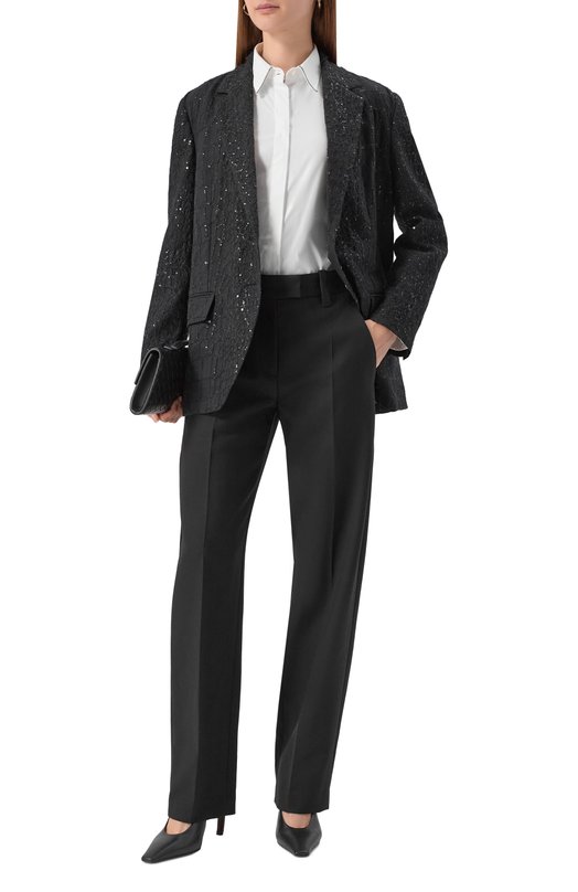 Шерстяной жакет Brunello Cucinelli MD9207392P Серый  MD9207392P Фото 2