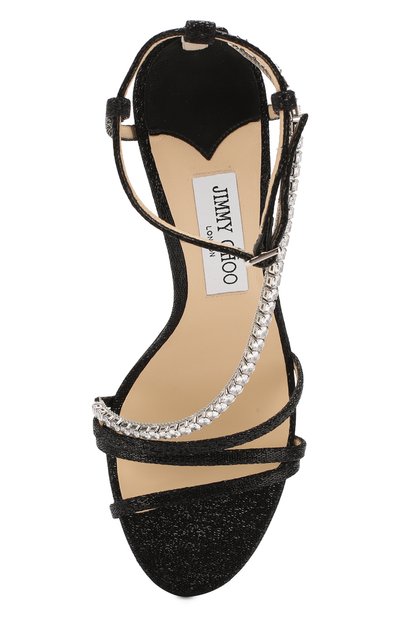 Текстильные босоножки thaia 100 JIMMY CHOO, арт. THAIA 100/GFY, фото 5