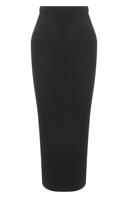 Шерстяная юбка Dolce & Gabbana F4DAMT/HU2BB Чёрный  F4DAMT/HU2BB