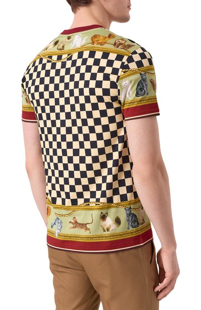 Хлопковая футболка DOLCE & GABBANA разноцветного цвета по цене 95050 руб., арт. G8RN8T/II7GZ, фото 4 Хлопковая футболка DOLCE & GABBANA, арт. G8RN8T/II7GZ, фото 4