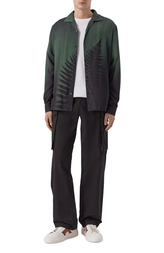 Рубашка из вискозы HUGO 50555790 Зелёный  50555790 Фото 2