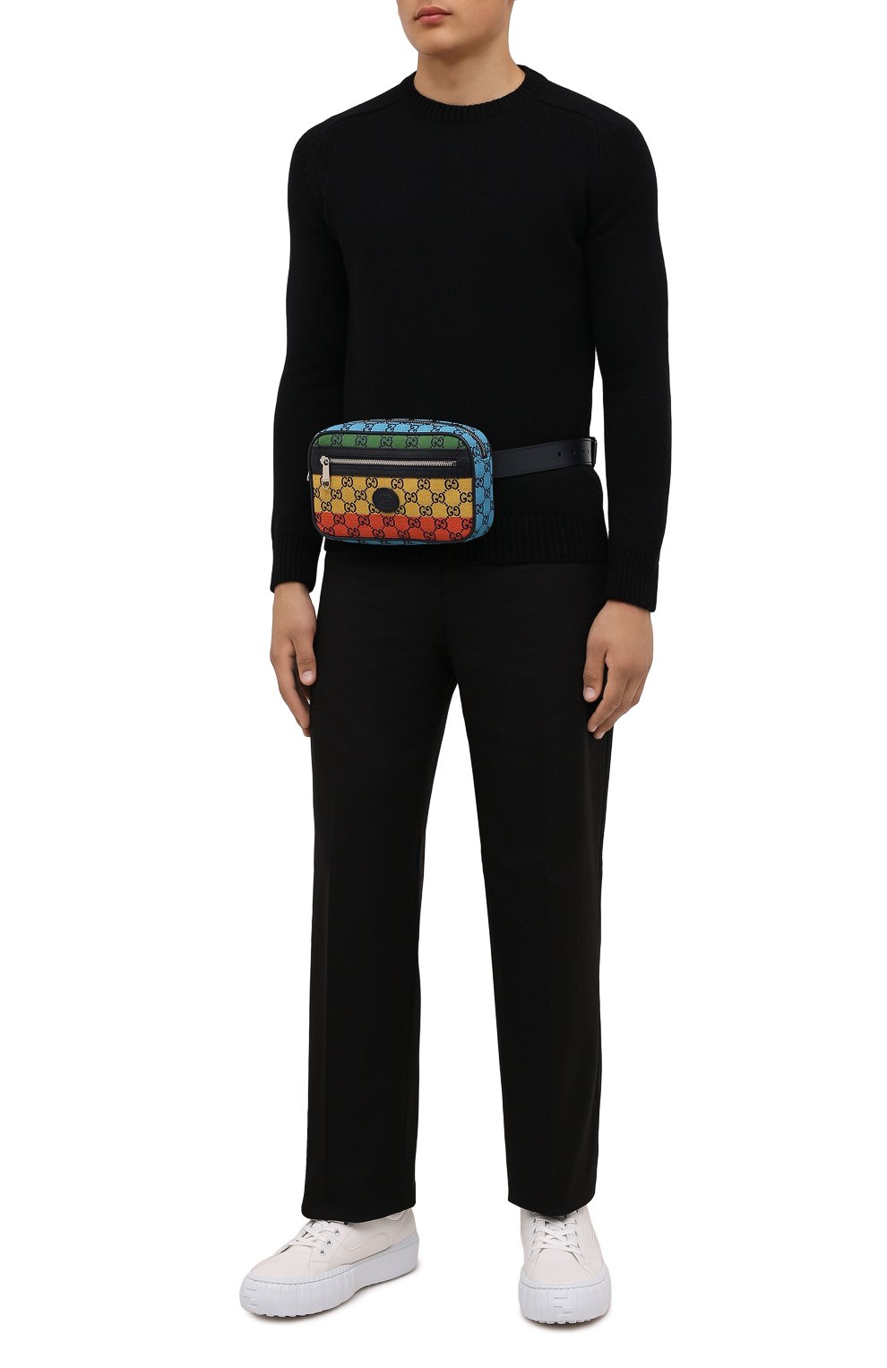 Текстильная поясная сумка gg multicolor GUCCI, арт. 658657/2U1BN, фото 2