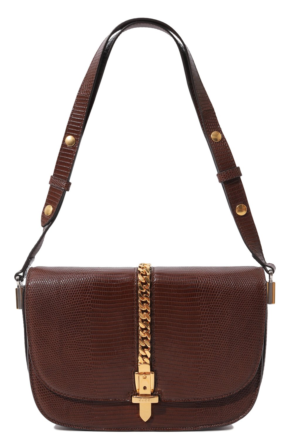 Сумка sylvie 1969 small из кожи ящерицы GUCCI, а рт. 601067 LUZ0X, фото 1