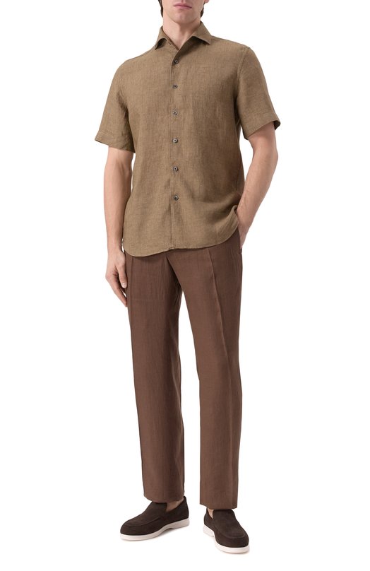 Льняная рубашка Corneliani 25I126-2511334 Бежевый  25I126-2511334 Фото 2