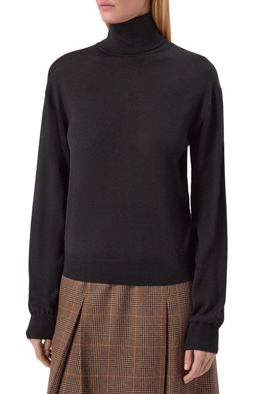 Водолазка из шерсти и кашемира Saint Laurent 840802/YAPK2 Чёрный  840802/YAPK2 Фото 3