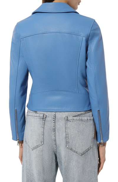 Кожаная куртка MASLOV голубого цвета по цене 187000 руб., арт. K09, фото 4 Кожаная куртка MASLOV, арт. K09, фото 4