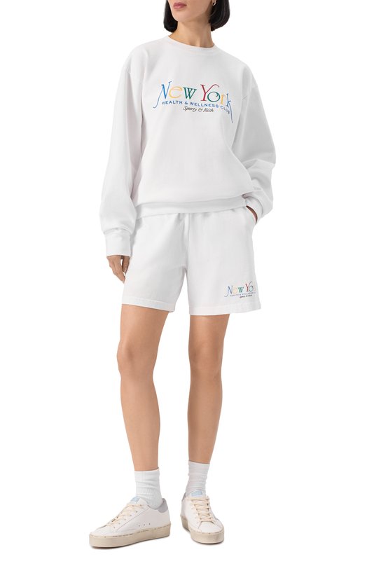 Хлопковый свитшот Sporty and Rich ST071622034WH57 Белый  ST071622034WH57 Фото 2