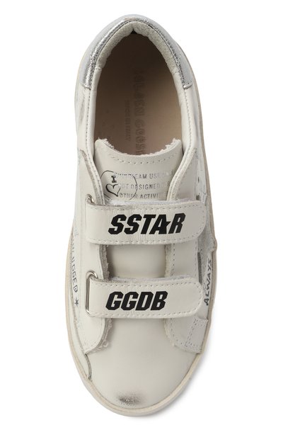 Кожаные кеды old school GOLDEN GOOSE DELUXE BRAND молочного цвета по цене 29050 руб., арт. GYF00111.F006766, фото 4 Кожаные кеды old school GOLDEN GOOSE DELUXE BRAND, арт. GYF00111.F006766, фото 4