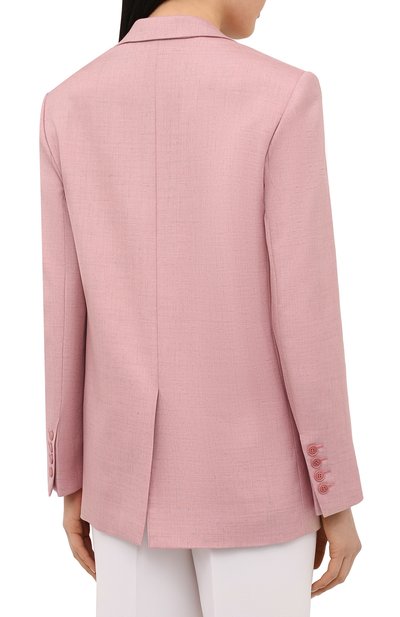 Жакет из вискозы и льна STELLA MCCARTNEY розового цвета по цене 134000 руб., арт. 603171/SMB61, фото 4 Жакет из вискозы и льна STELLA MCCARTNEY, арт. 603171/SMB61, фото 4