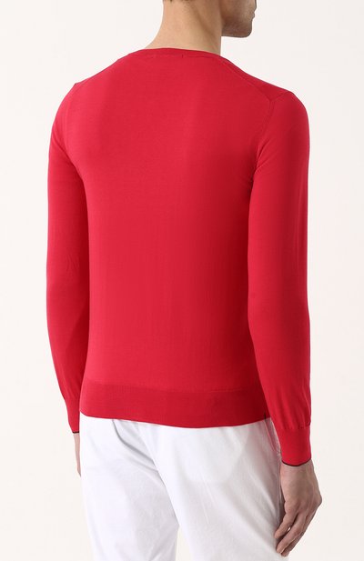 Пуловер тонкой вязки из смеси хлопка и кашемира FIORONI, арт. M14609B1, фото 4