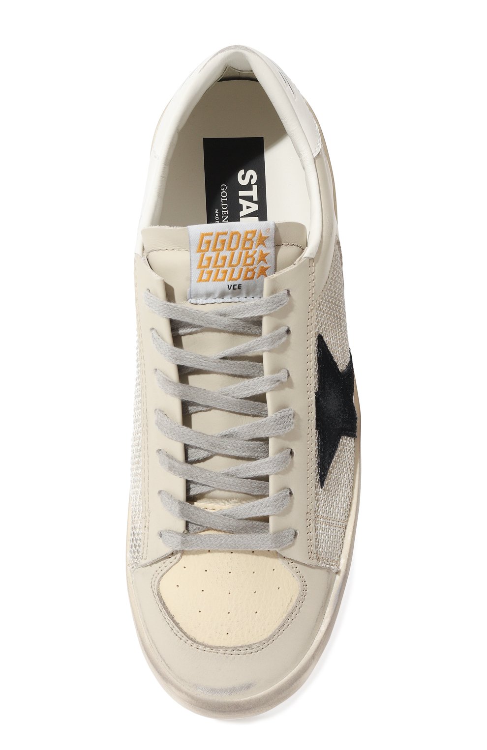 Кожаные кеды superstar GOLDEN GOOSE DELUXE BRAND бежевого цвета по цене 57350 руб., арт. GWF00128/F004153, фото 6 Кожаные кеды superstar GOLDEN GOOSE DELUXE BRAND, арт. GWF00128/F004153, фото 6