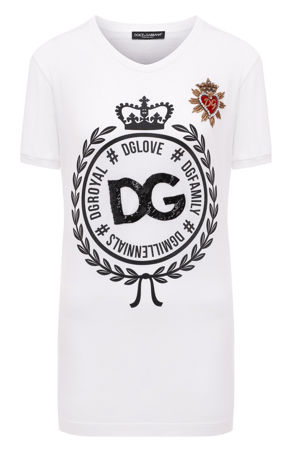 Хлопковая футболка DOLCE & GABBANA, арт. F8K74Z/G7QXG/0UTLET AW22-23, фото 1