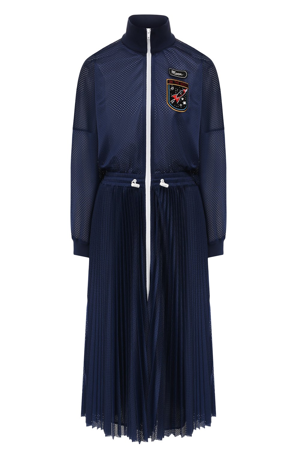 Перфорированное платье REDVALENTINO темно-синего цвета по цене 69100 руб., арт. RR3MJ00F/YFU, фото 1 Перфорированное платье REDVALENTINO, арт. RR3MJ00F/YFU, фото 1