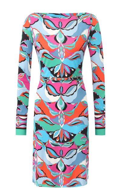 Женское платье с поясом и принтом EMILIO PUCCI, арт. 8UJG53/8U744