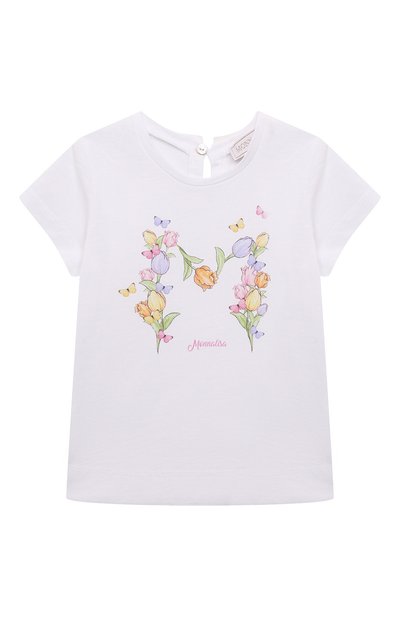 Хлопковая футболка MONNALISA, арт. 39A600, фото 1