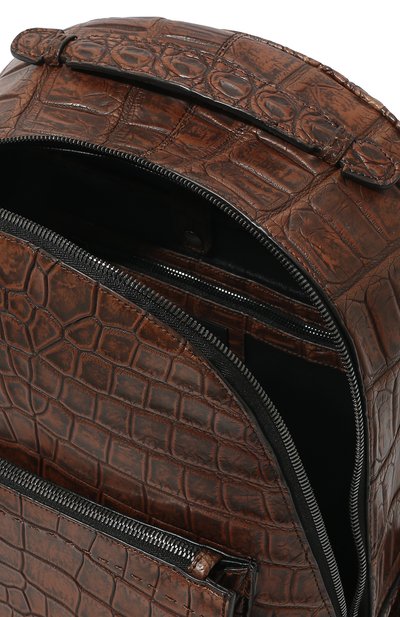 Рюкзак из кожи крокодила  KITON, арт. UBC00KN00730/CP0R, фото 5