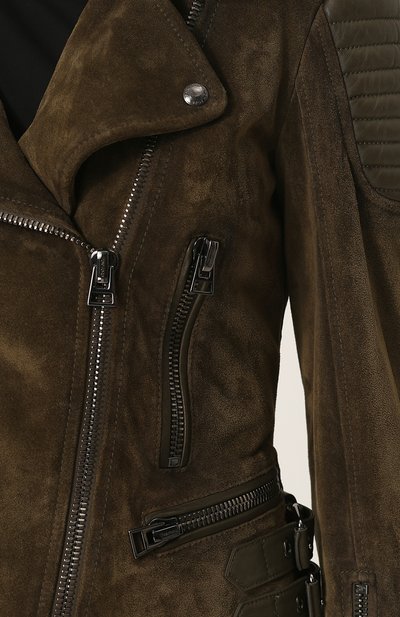 Приталенная замшевая куртка с косой молнией TOM FORD, арт. GIL365-LEX171, фото 5