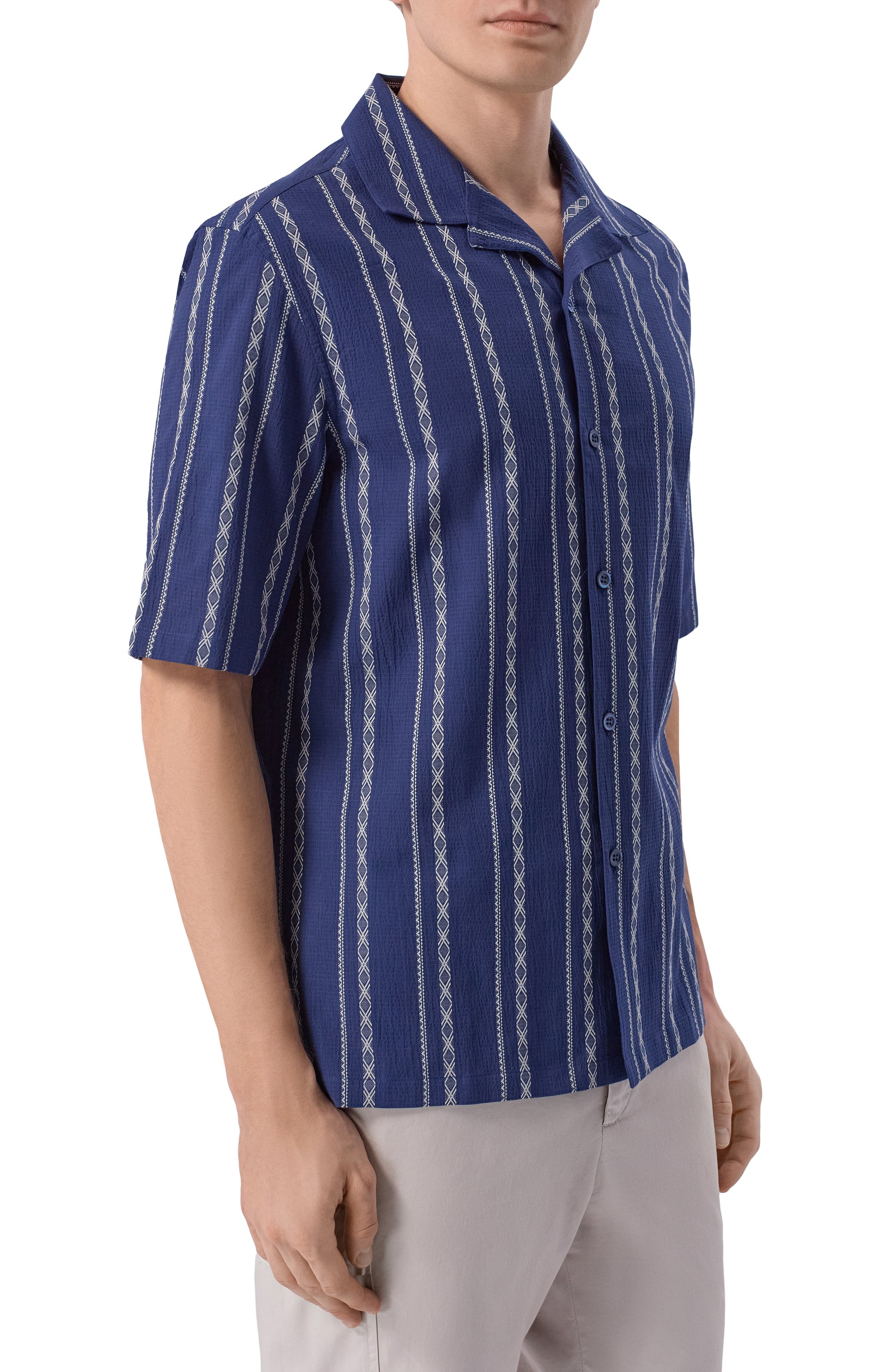 Хлопковая рубашка BRUNELLO CUCINELLI, арт. MA6870615, фото 3