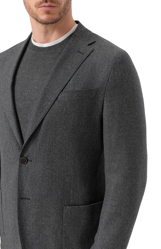 Шерстяной пиджак Corneliani 26X007-2618400_1 Серый  26X007-2618400_1 Фото 6