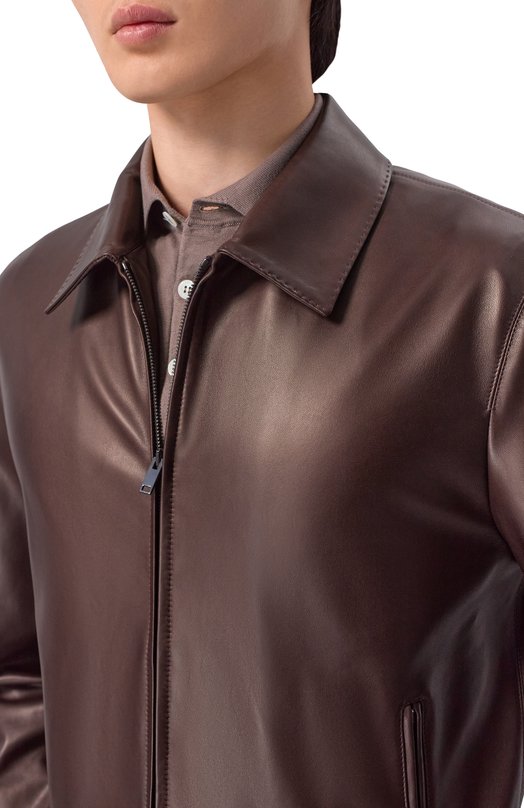 Кожаная куртка MVST M26.2PM.L021/L011 NAPPA CREAM Коричневый  M26.2PM.L021/L011 NAPPA CREAM Фото 5