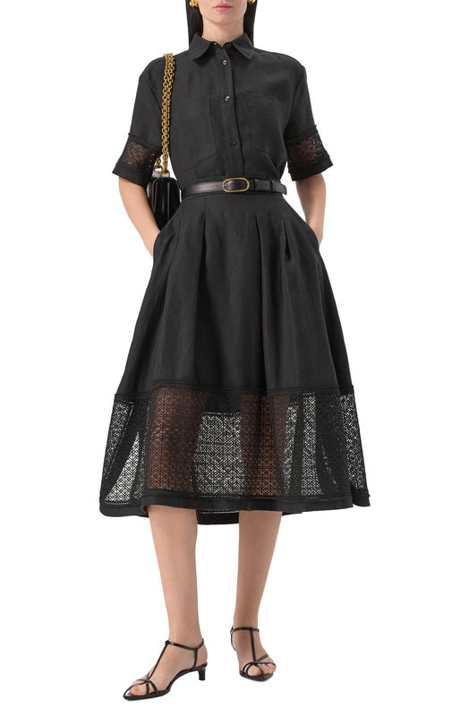 Льняная рубашка Agnona TD0908/U3014 Чёрный  TD0908/U3014 Фото 2
