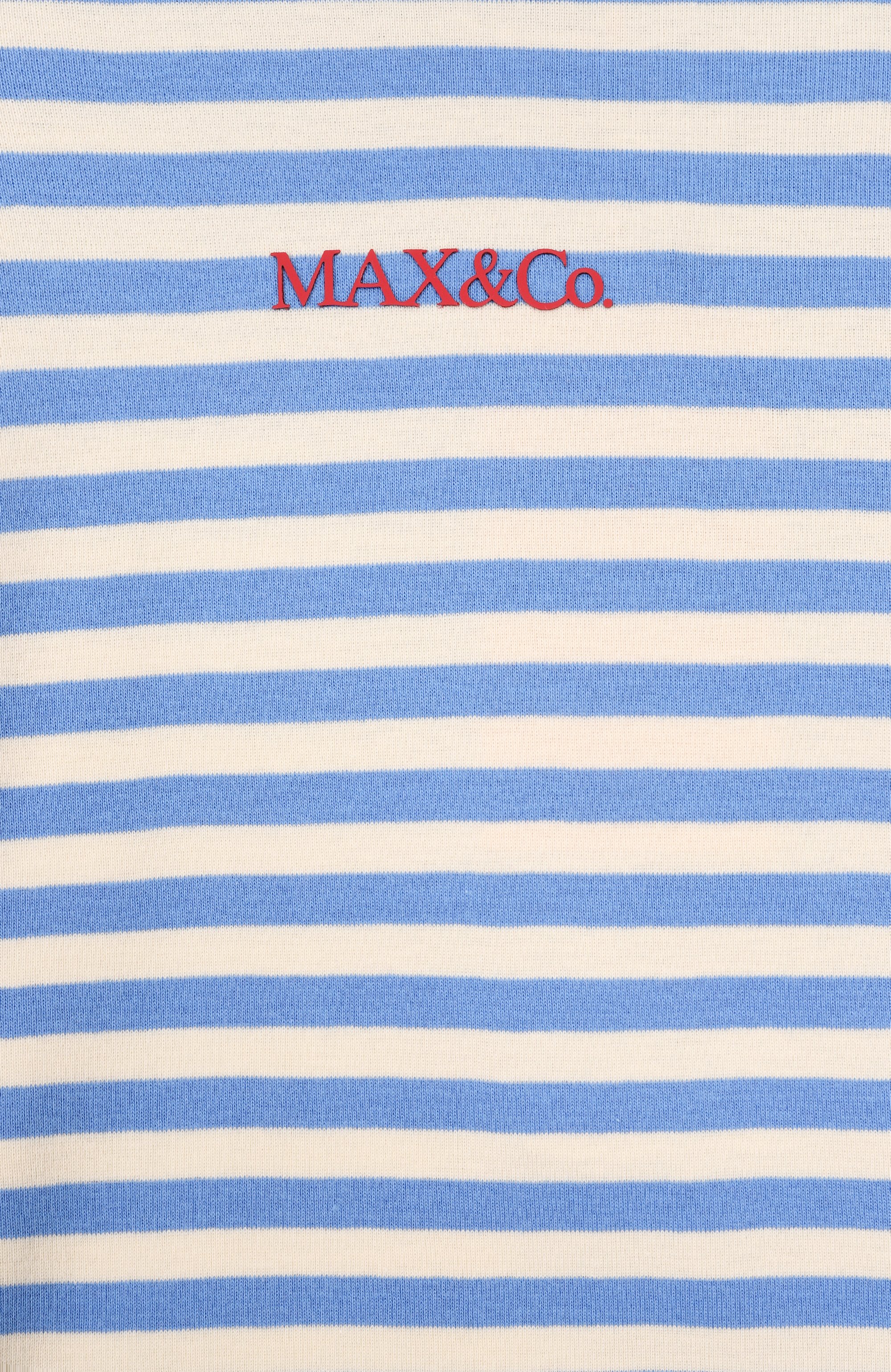 Хлопковая футболка MAX&CO голубого цвета по цене 7865 руб., арт. MX0285/MX046, фото 3 Хлопковая футболка MAX&CO, арт. MX0285/MX046, фото 3