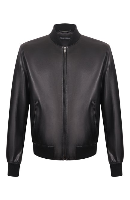 Мужской кожаный бомбер DOLCE & GABBANA, арт. G9CLSL/HUL2J