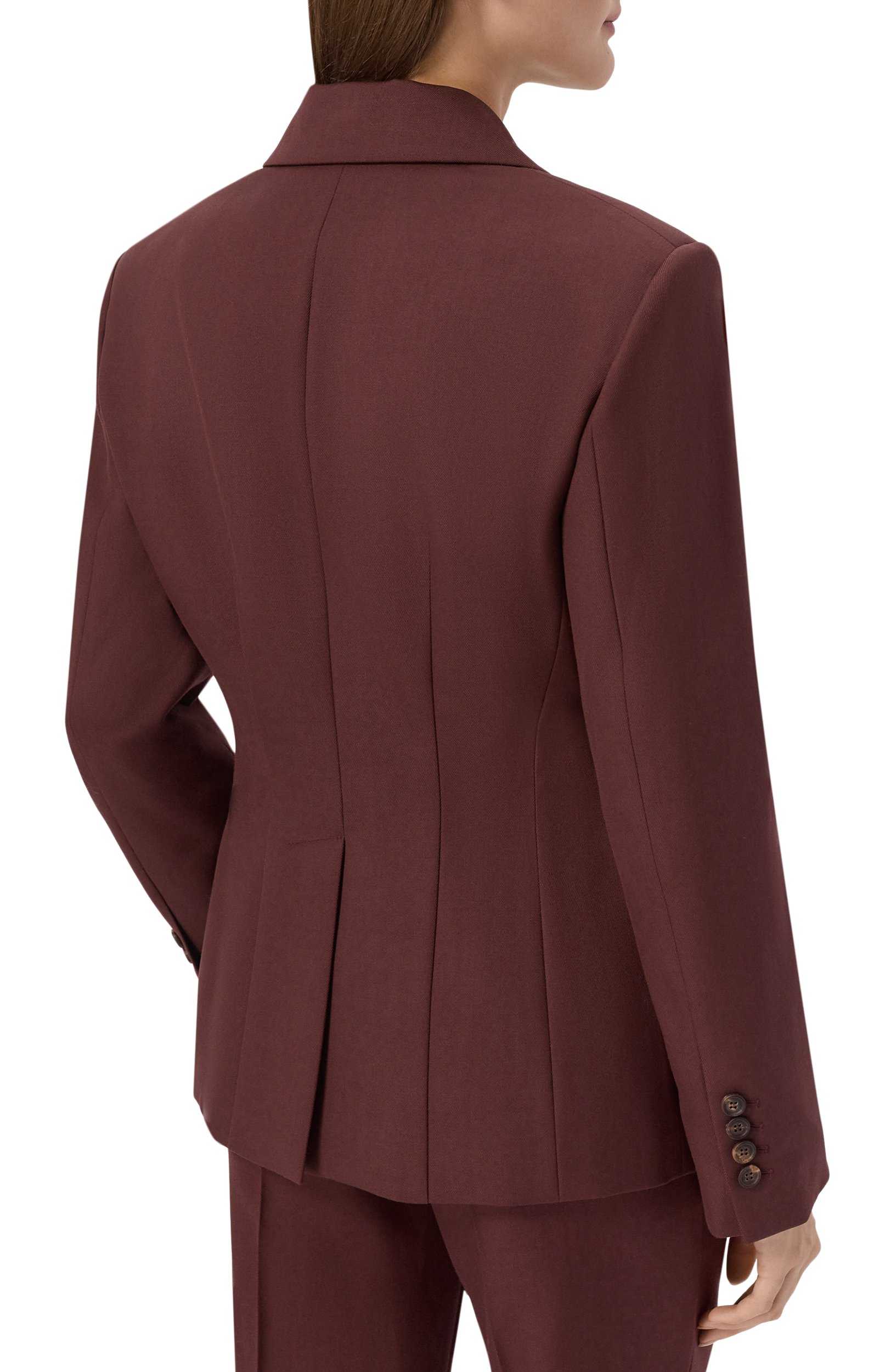 Шерстяной жакет BRUNELLO CUCINELLI бордового цвета по цене 499500 руб., арт. MG5537243P, фото 4 Шерстяной жакет BRUNELLO CUCINELLI, арт. MG5537243P, фото 4