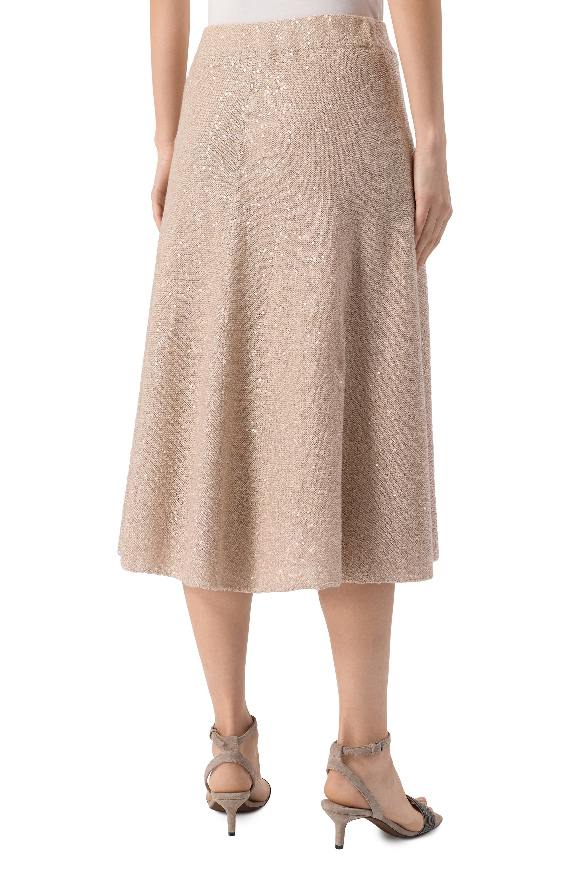 Юбка изо льна и кашемира BRUNELLO CUCINELLI, арт. MDJ547689, фото 4