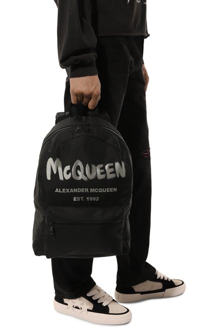 Мужской рюкзак metropolitan ALEXANDER MCQUEEN черного цвета, арт. 6464571AABW | Фото 2 (Драгоценные камни: Проставлено; Материал сплава: Проставлено; Размер: large; Материал: Текстиль)