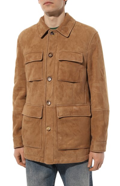 Замшевая куртка с подкладкой из овчины BRUNELLO CUCINELLI, арт. MPMLP1954, фото 3