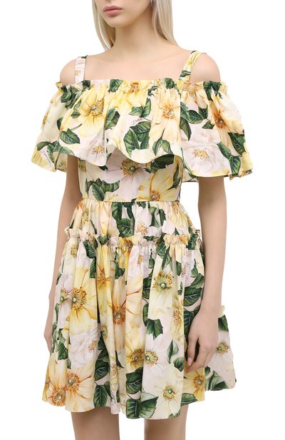 Хлопковое платье DOLCE & GABBANA, арт. F63X7T/HS5IA, фото 3