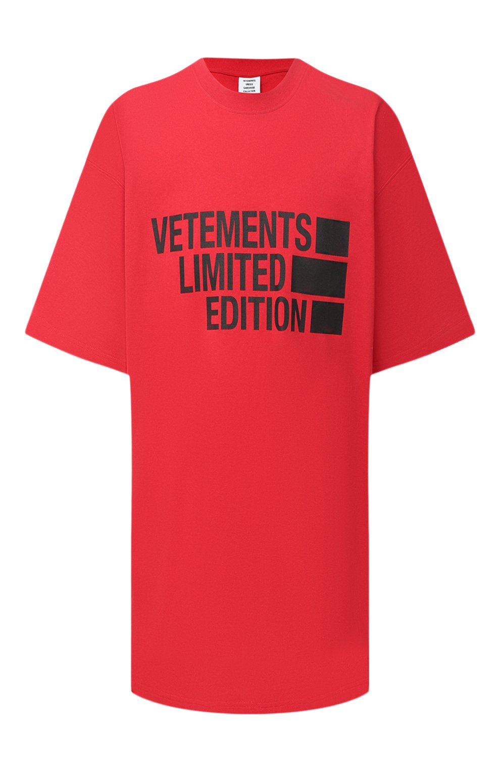 Хлопковая футболка VETEMENTS кораллового цвета по цене 47450 руб., арт. UE51TR810R 1611/W, фото 1 Хлопковая футболка VETEMENTS, арт. UE51TR810R 1611/W, фото 1