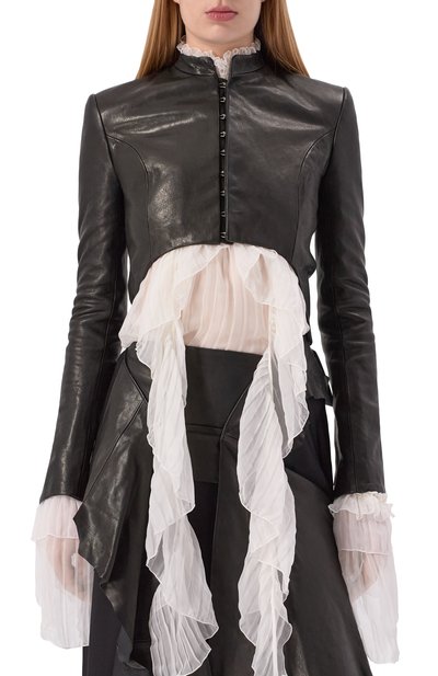 Кожаная куртка ANN DEMEULEMEESTER, арт. B0013410/LT137, фото 3