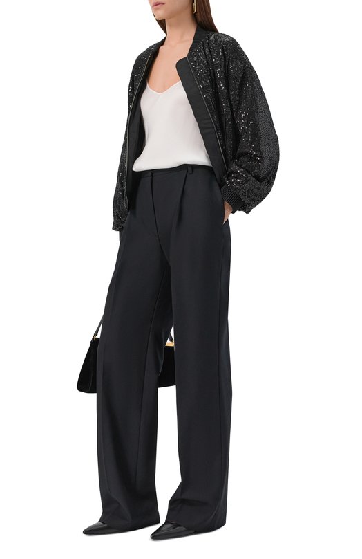 Бомбер с отделкой пайетками BOSS Orange 50548336 Чёрный  50548336 Фото 2